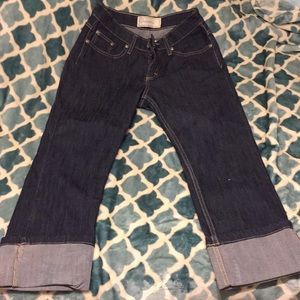 Dark denim jeans
